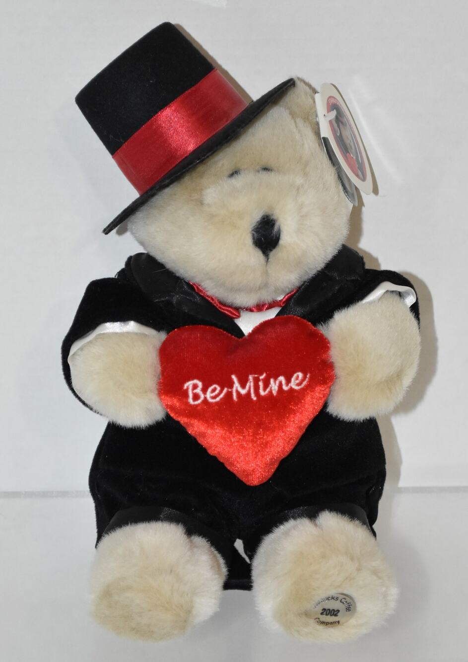 Starbucks Bearista Bear Plush 2002 18th Edition Valentine Tuxedo Top Hat 173132
